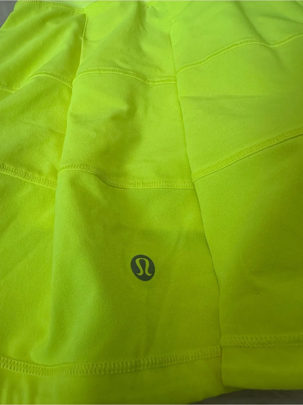 lululemon athletica Neon Yellow court rival Skirt with built in shorts